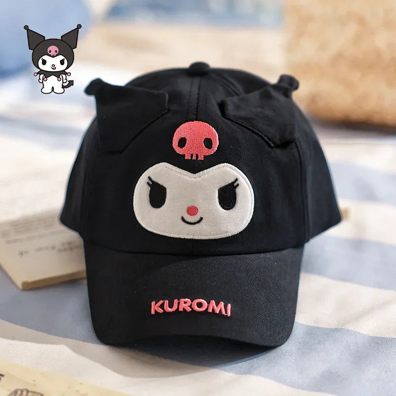 Sanrio Hello Kitty children's boys and girls baseball caps Kuromi Cinnamoroll  all-match fashion trend sunscreen sunshade caps