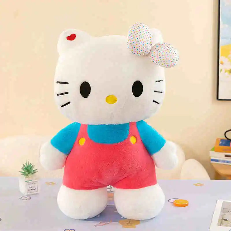 New Sanrio Hello Kitty Plush Toy Kawaii Kt Cat Plushies Soft Stuffed Doll Big Size Bed Pillow Cushion Rag Doll Kids Xmas Gift