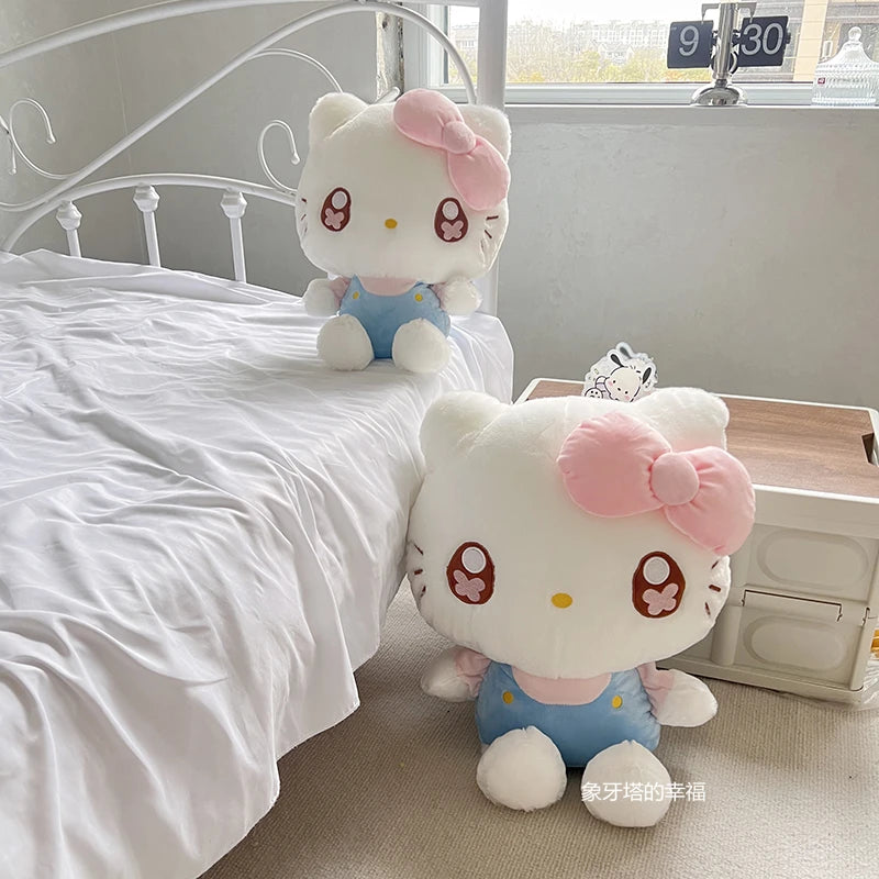 35/45cm Sanrio Sweet Hello Kitty Plush Toy Lovely Fluffy Stuffed Cartoon Anime Kawaii Hug Plushies Soft Doll For Girl Xmas Gifts