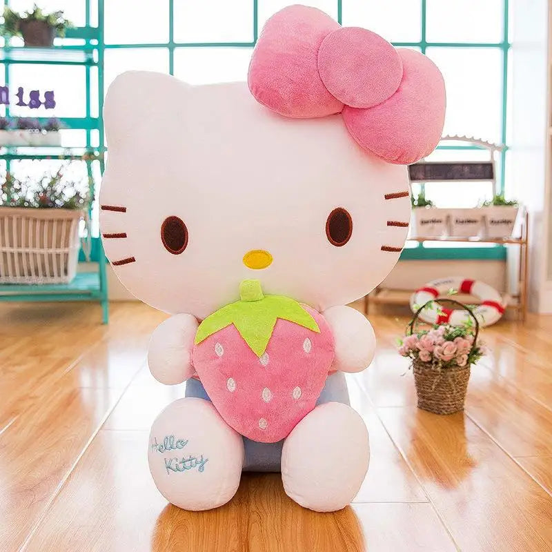 Sanrio Hello Kitty Anime Kuromi Melody Cartoon Cute Plush Stuffed Toys Soft Pillow Plushies Doll Birthday Gifts For Girl