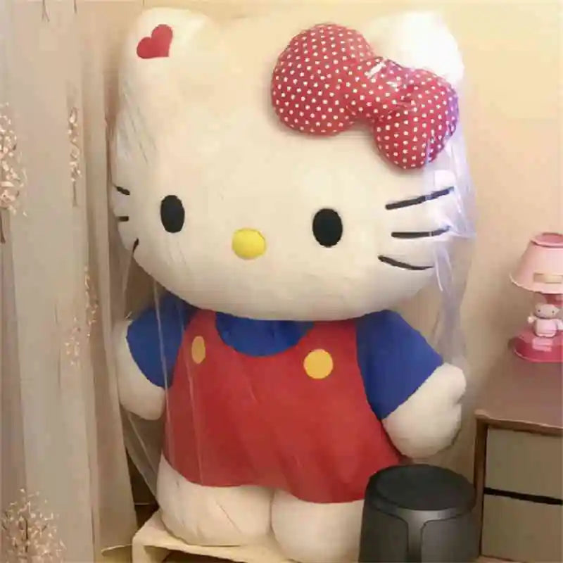 New Sanrio Hello Kitty Plush Toy Kawaii Kt Cat Plushies Soft Stuffed Doll Big Size Bed Pillow Cushion Rag Doll Kids Xmas Gift