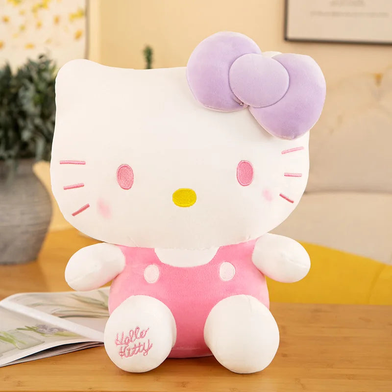 Sanrio Hello Kitty Anime Kuromi Melody Cartoon Cute Plush Stuffed Toys Soft Pillow Plushies Doll Birthday Gifts For Girl