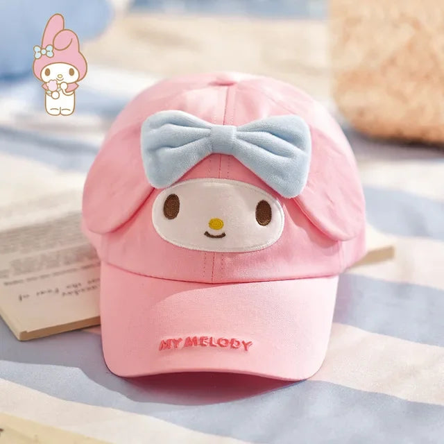 Sanrio Hello Kitty children's boys and girls baseball caps Kuromi Cinnamoroll  all-match fashion trend sunscreen sunshade caps