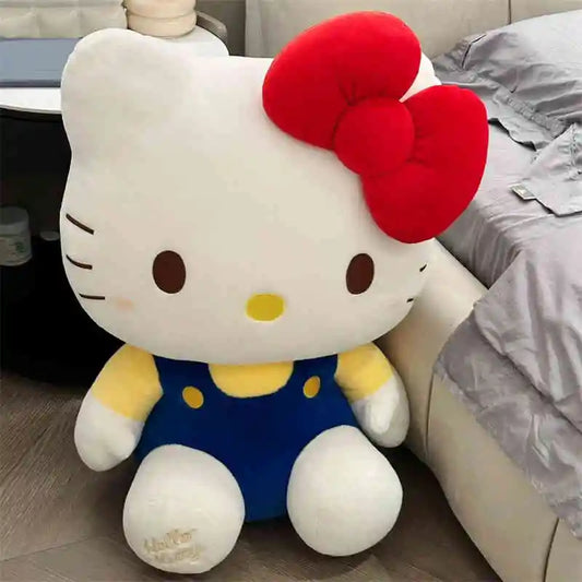 New Sanrio Hello Kitty Plush Toy Kawaii Kt Cat Plushies Soft Stuffed Doll Big Size Bed Pillow Cushion Rag Doll Kids Xmas Gift