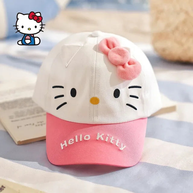 Sanrio Hello Kitty children's boys and girls baseball caps Kuromi Cinnamoroll  all-match fashion trend sunscreen sunshade caps