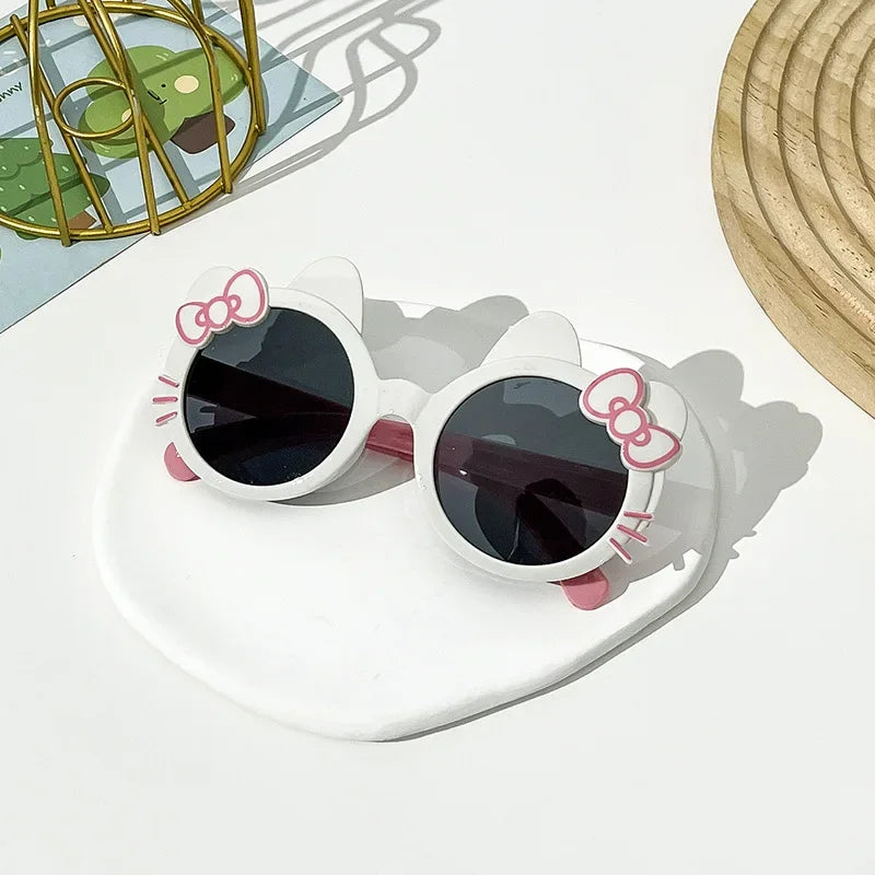 New Children's Lovely Sunglasses Baby's New Bow Fashion Sunvisor Sun Glasses Summer Girl Cat Kitty Eyewear Kids Cute Oculos