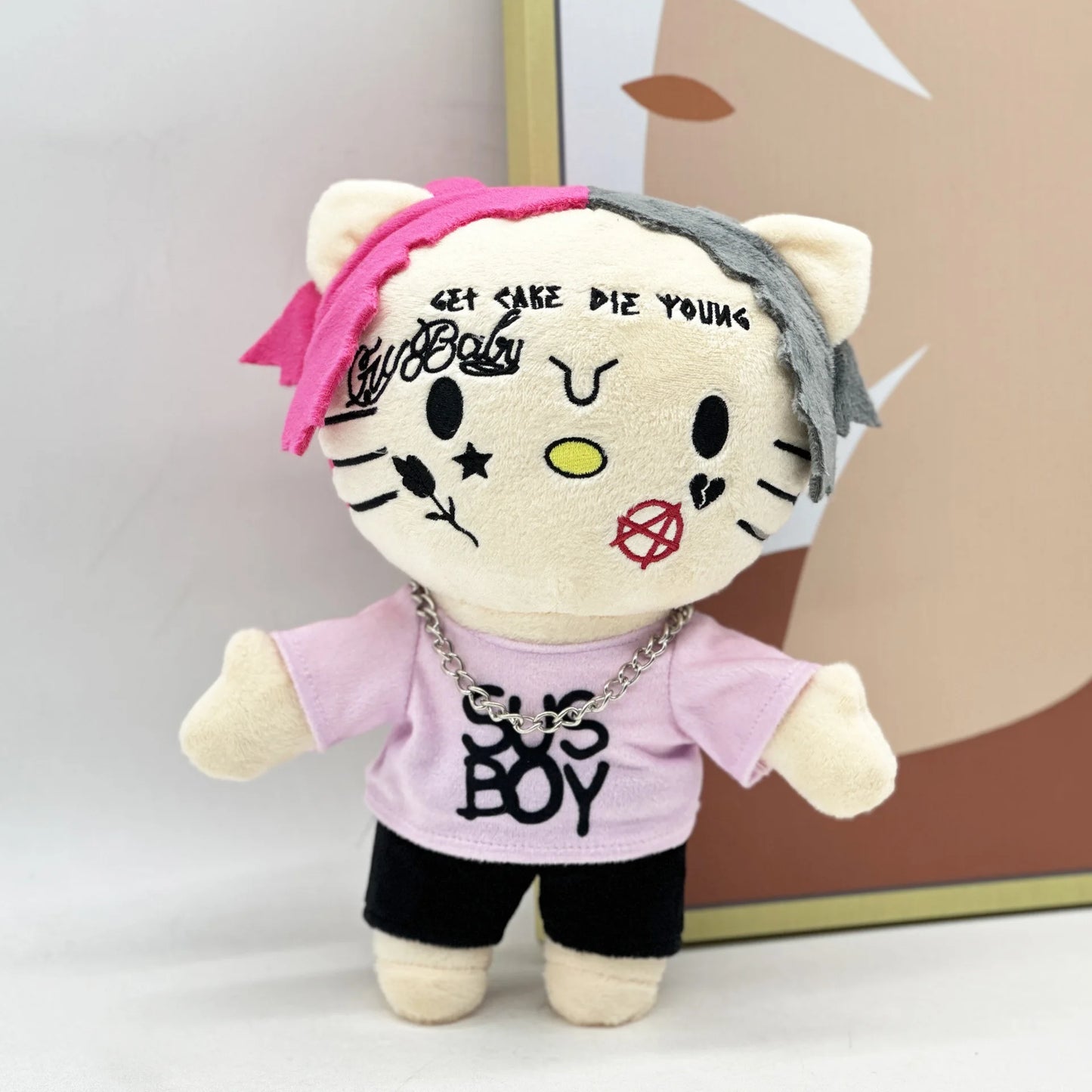 New Styles Miniso Hello Kitty Plush Travis Scott Hello Selena Anime Cartoon Toy Plush Stuffed Soft Christmas Plushie Kids Gifts