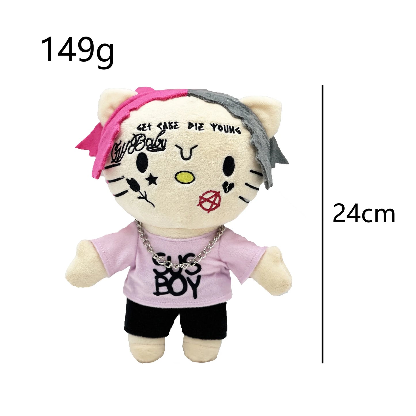 New Styles Miniso Hello Kitty Plush Travis Scott Hello Selena Anime Cartoon Toy Plush Stuffed Soft Christmas Plushie Kids Gifts