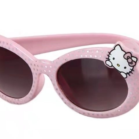 TAKARA TOMY 2022 New Girl Hello Kitty Cartoon Fine Flash Light UV Protection Seaside Sunglasses Children Sunscreen Sweet Glasses