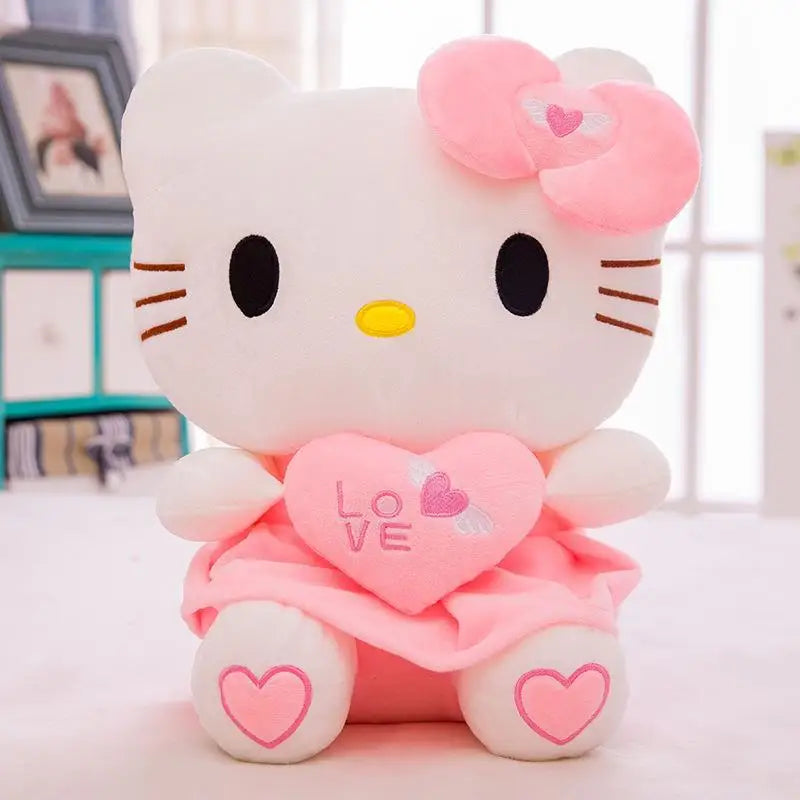 Sanrio Hello Kitty Anime Kuromi Melody Cartoon Cute Plush Stuffed Toys Soft Pillow Plushies Doll Birthday Gifts For Girl