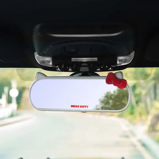 Kawaii Hello Kitty Sanrio Car Rearview Mirror Large View Rearview Mirror Cute Girl Car Mirror Decoration Accessories for women