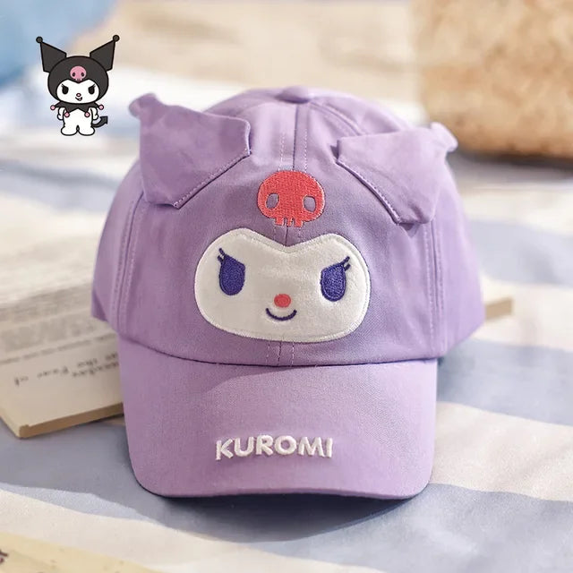 Sanrio Hello Kitty children's boys and girls baseball caps Kuromi Cinnamoroll  all-match fashion trend sunscreen sunshade caps