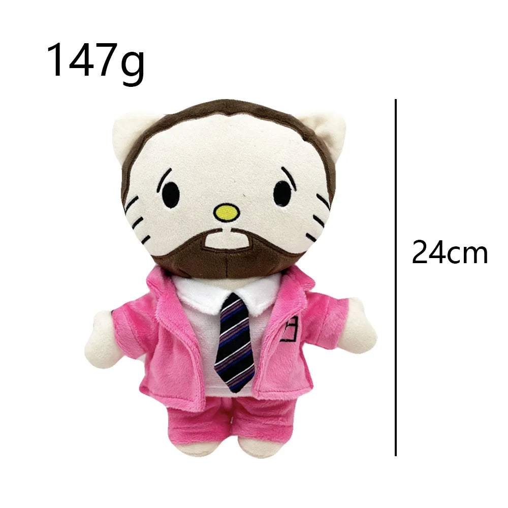 New Styles Miniso Hello Kitty Plush Travis Scott Hello Selena Anime Cartoon Toy Plush Stuffed Soft Christmas Plushie Kids Gifts