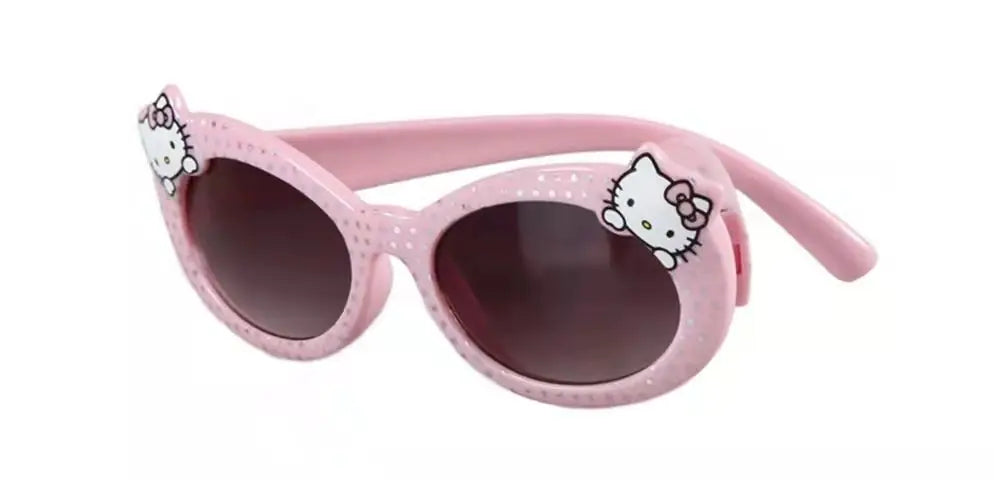 TAKARA TOMY 2022 New Girl Hello Kitty Cartoon Fine Flash Light UV Protection Seaside Sunglasses Children Sunscreen Sweet Glasses